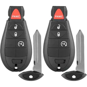 GQ4-53T Key Fob Fobik Replacement for 2013-2021 Dodge Ram 1500/2013-2018 Ram 2500 3500 4500 5500 Keyless Entry Remote Start Control, 4 Buttons, Replace 56046955 GQ4-53T