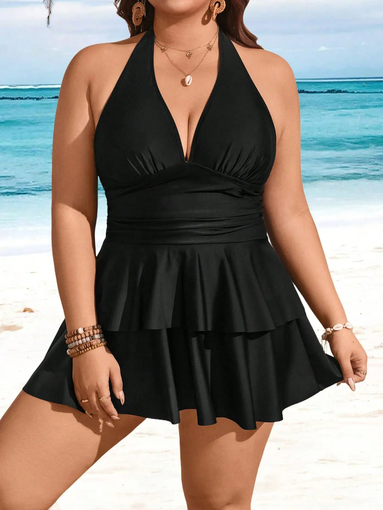 one shoulder jersey dress Jersey Short One Shoulder Dress by Jessica Angel 2450 6XL / Aqua main image 1