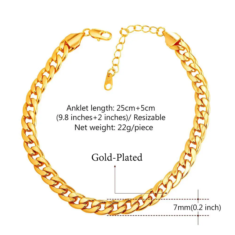 FindChic Simple Cuban Chain Link Anklet Ankle Foot Jewelry Golden Cuban Chain Anklet Foot Jewelry For Women Men Girlfriend Boyfriend FindChic Simple Cuban Chain Link Anklet Ankle Foot Jewelry Golden Cuban Chain Anklet Foot Jewelry For Women Men Girlfriend Boyfriend