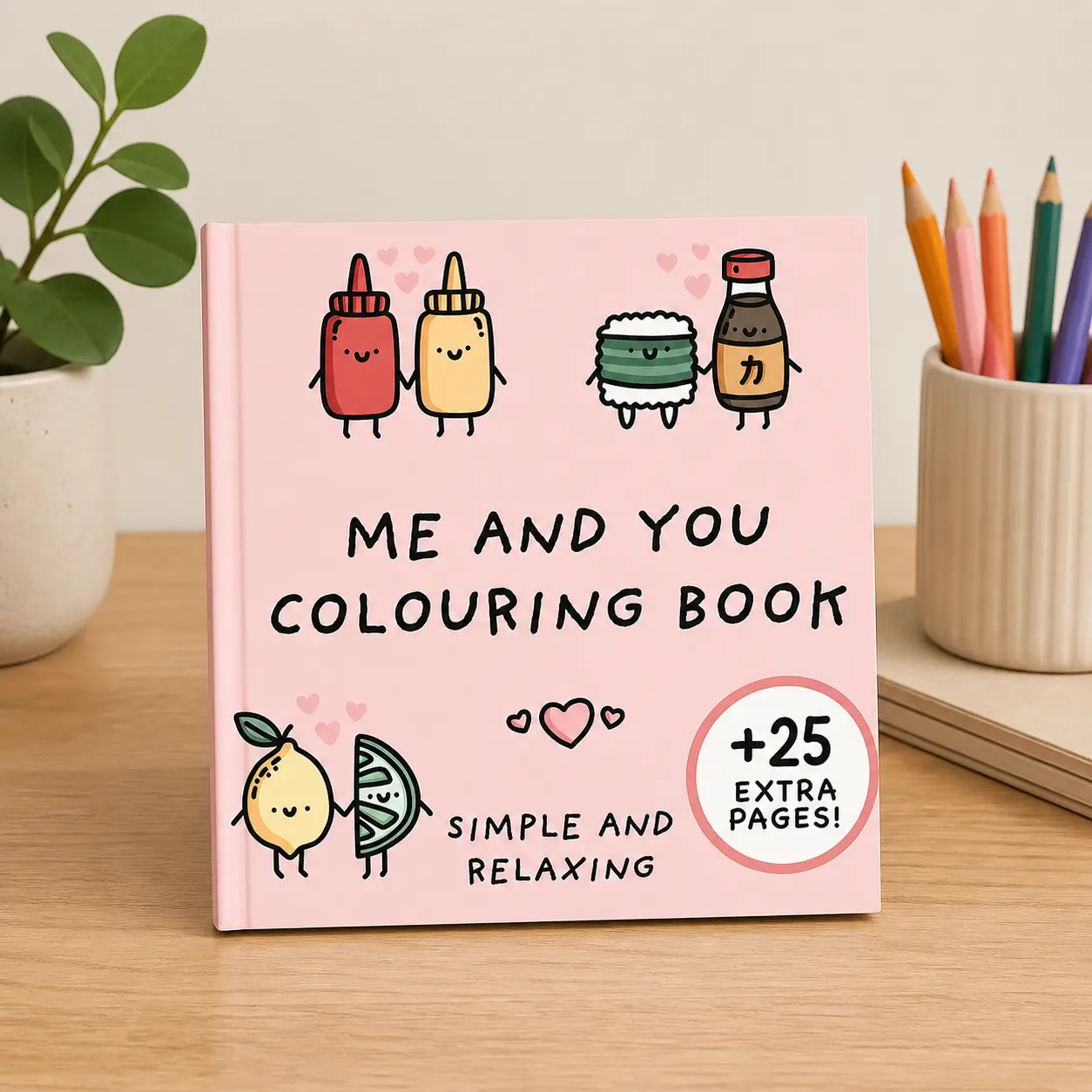 Me and You Colouring Book , Simple and Relaxing Bold Designs for Adults & Children, Simple and Relaxing Coloring Books, Paperback cute color time coloring fun