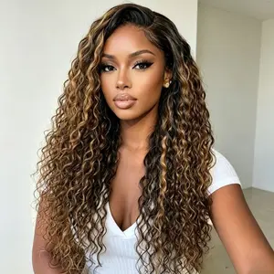 【LIVE NEW IN】Nadula Highlight Balayage Water Wave Wig 7x5 Lace Closure Human Hair Wigs with Drawstring Pre Bleached Knots Glueless Lace Wig