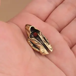 Men's Copper Color Keychain Pendant, Durable Outdoor Tool Belt Clip, Fashionable Edc DIY Strap Buckle, Versatile Accessory for Keys & Hats, Handmade Keychain