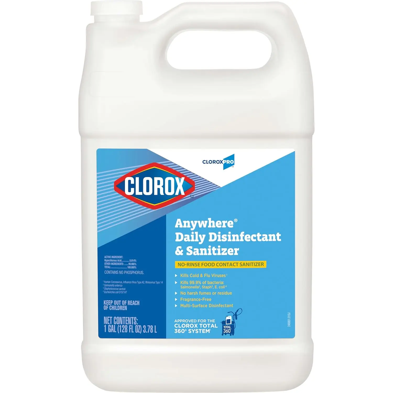 Anywhere Daily Disinfectant and Sanitizing Bottle, 128 Ounces
