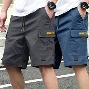 2-pack men’s shorts: casual loose work shorts with large pockets, summer trendy straight-leg mid-thigh shorts, matching couple basketball shorts