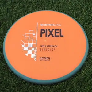 Axiom Electron Soft Pixel with SimonLine Stock Stamp - 166.7g - Teal Rim Orange
