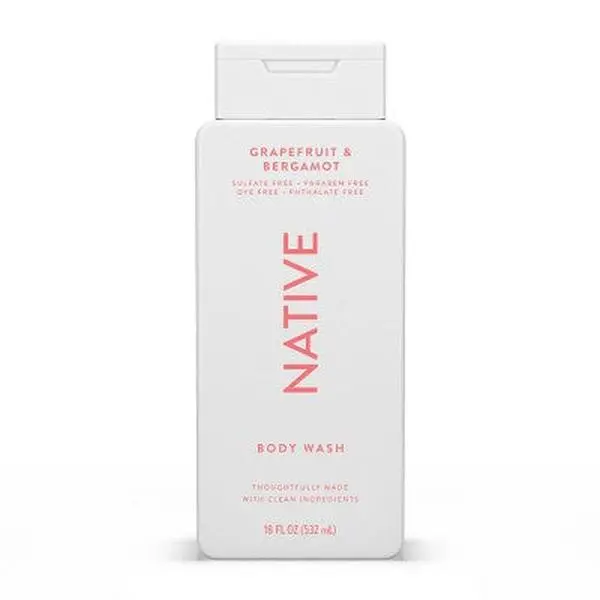 Native Body Wash for Women & Men Grapefruit & Bergamo Sulfate Free 18 fl oz - Imperfect Container