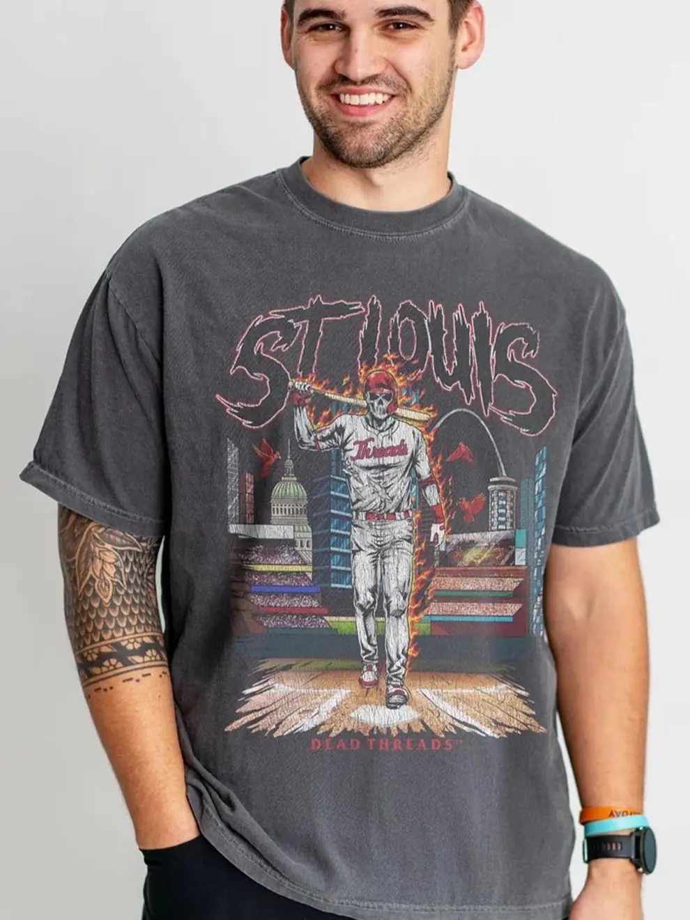 Skeleton Baseball T-shirts - DEAD THREADS ORIGINAL