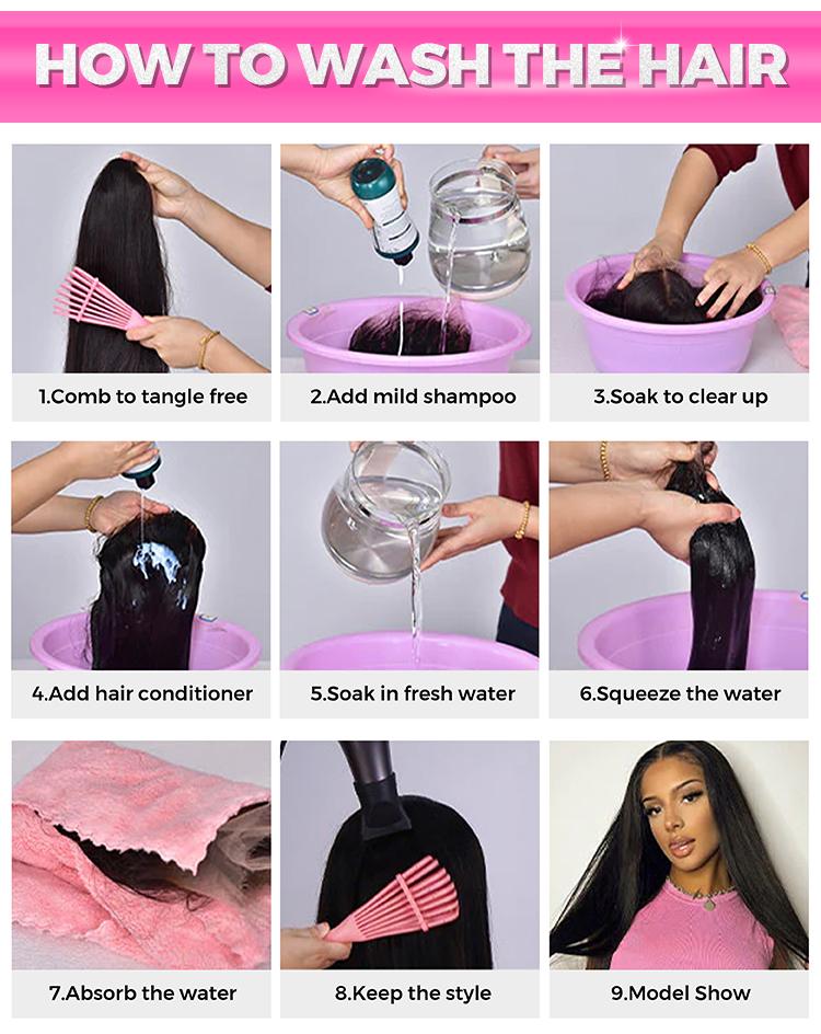 CurlyMe Pre-Bleached Wear Go Yaki Straight 7x5 Pre-cut HD Lace Closure Wig Pre plucked Natural Black Shipping in 24H