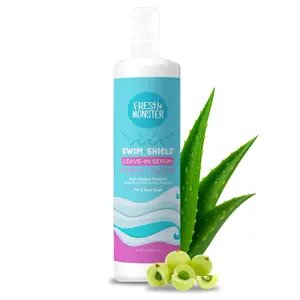 Fresh Monster Swim Leave-In Conditioner Spray for Kids – Pre & Post-Swim Hair Serum for Chlorine & Salt Water Protection – Lightweight, Hydrating, Detangler Spray, 8.5 oz