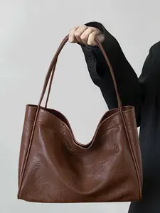 Soft Vegan Leather Tote Bag | Laptop Tote | Large Capacity Shoulder Bag with Removable Insert | Everyday Use Tote