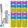 Disposable Toilet Wand Replacement Heads - 30/60 Pack Snap-Lock Bathroom Supplies, Space-Saving House Cleaning Tools Brush Compatible with Wall-Floor Mount Systems, Convenient for Bathroom Cleaning