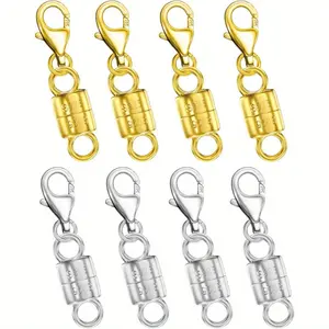 [Magnetic Lobster Clasp] Silver Magnetic Lobster Necklace Clasps, 925 Jewelry Converters for Bracelets, Chain Extender and Closures