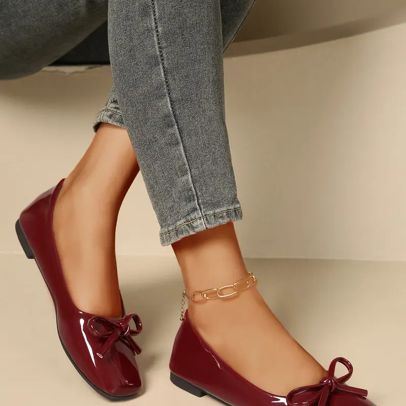 Ballet Flats for Women, Fashionable & Comfortable Daily Wear, Elegant Plain Design, Perfect for Casual Occasions, Summer Footwear
