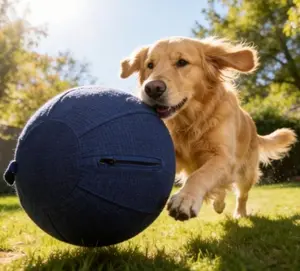 Large Dog Herding Ball - 17.7in Outdoor Exercise Toy for Backyard Play, Energy Training Bite Resistant Inflatable Set