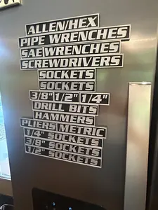 3D Printed Magnetic Toolbox Labels (Set of 12 with other options available)