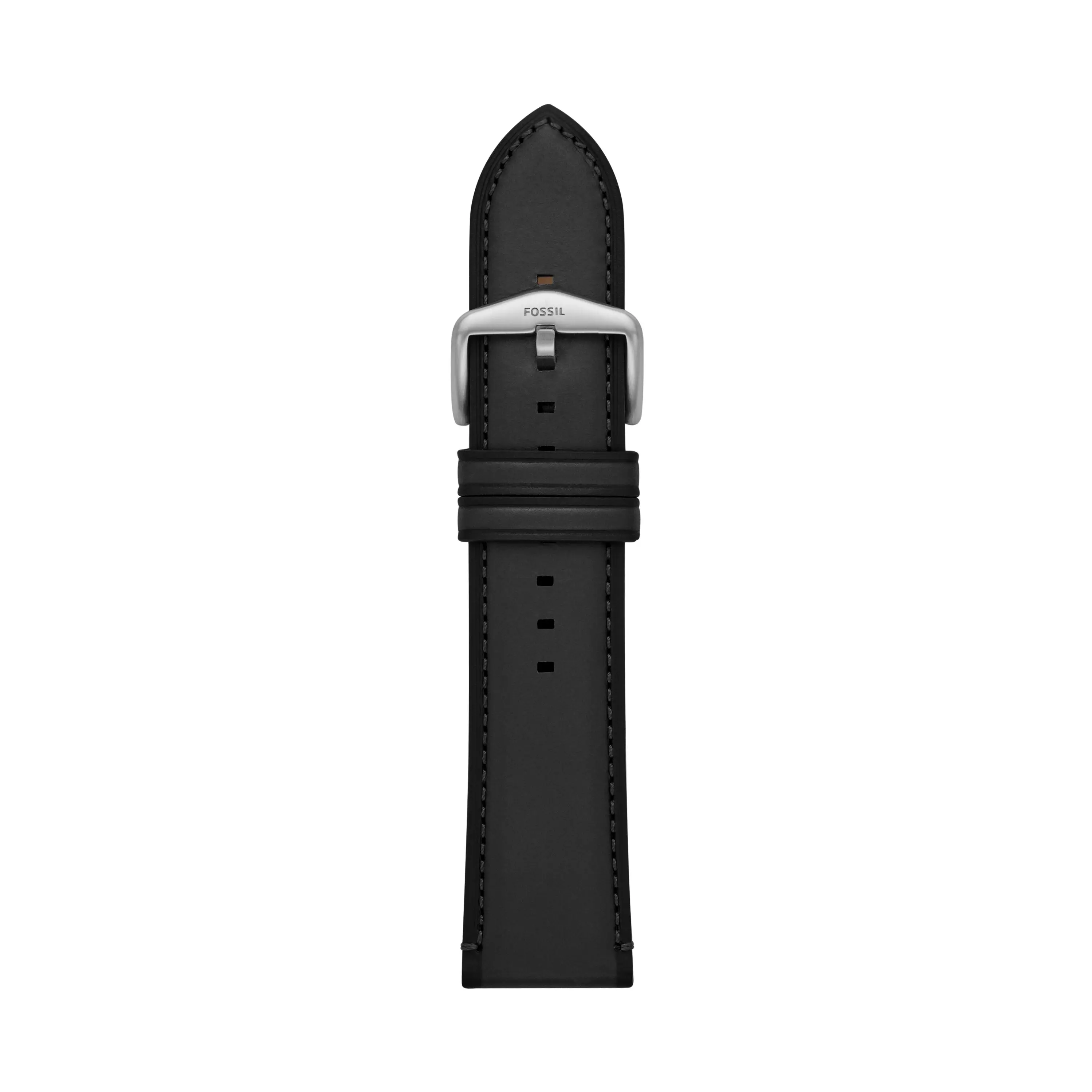 Fossil Men 24mm Black LiteHide™ Leather Watch Band