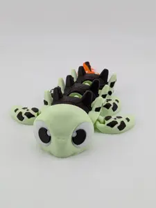 🐢🐉 Turtle-Dragon Flexi with Clownfish Tail! 🌊 Articulated Sensory Fidget Toy ✨🐟