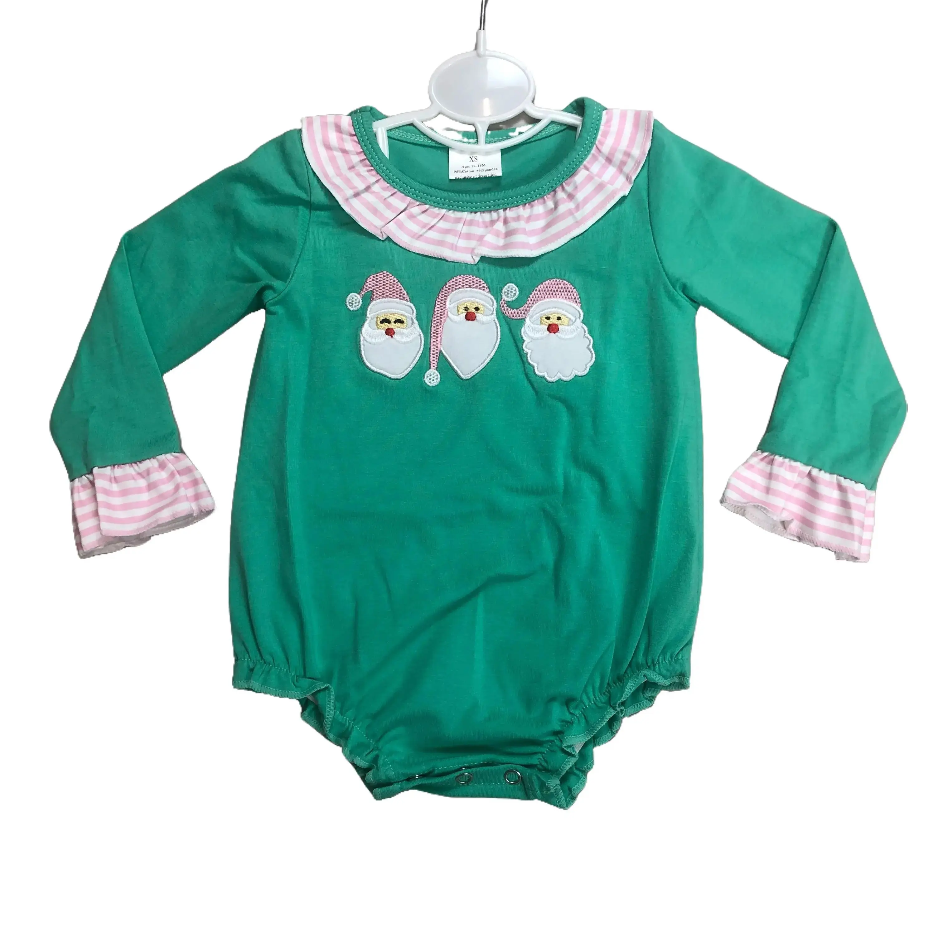 Baby Girl Christmas Bubble Santa Claus Christmas Onesie