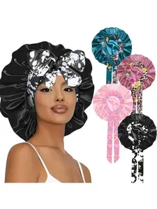 Women's Bow Decor Satin Sleeping Bonnet, Casual Comfortable Hair Care Bonnet, Soft Sleeping Bonnet for Women & Girls