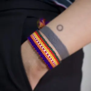 Woven Bracelet, Striped Bracelet, Yellow Bracelet, Handmade Textile, Wristband, Cuff Bracelet, Vibrant Bracelet, Handmade Bracelet, Ecuador Multicolor Handmade, Chic Boho Jewelry. Stackable Bracelets, Hand Woven, Color Block, Horizontal Striped