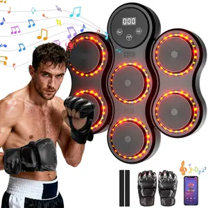Music Boxing Machine, Boxing Wall Mount Machine for Kids Adult, Bluetooth Smart Boxing Traineing Machine with Boxing Gloves, Boxing Workout Equipment Target for Home, Office, Gym, Smart Boxing Trainers