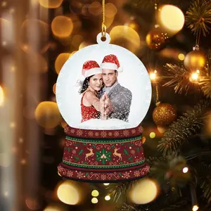 Olivia Benson and Elliot Stabler Christmas acrylic/wood Ornament, TV Show Inspired Holiday Ornament, Funny Santa Chimney Holiday Tree Decoration