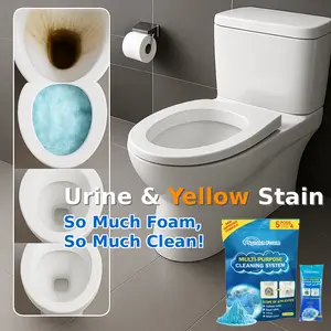 Splash Foam Toilet Cleaner – 2025 Self-Activating Foaming Powder, Deep Clean & Deodorize, 1 Large + 5 Small Bags Household