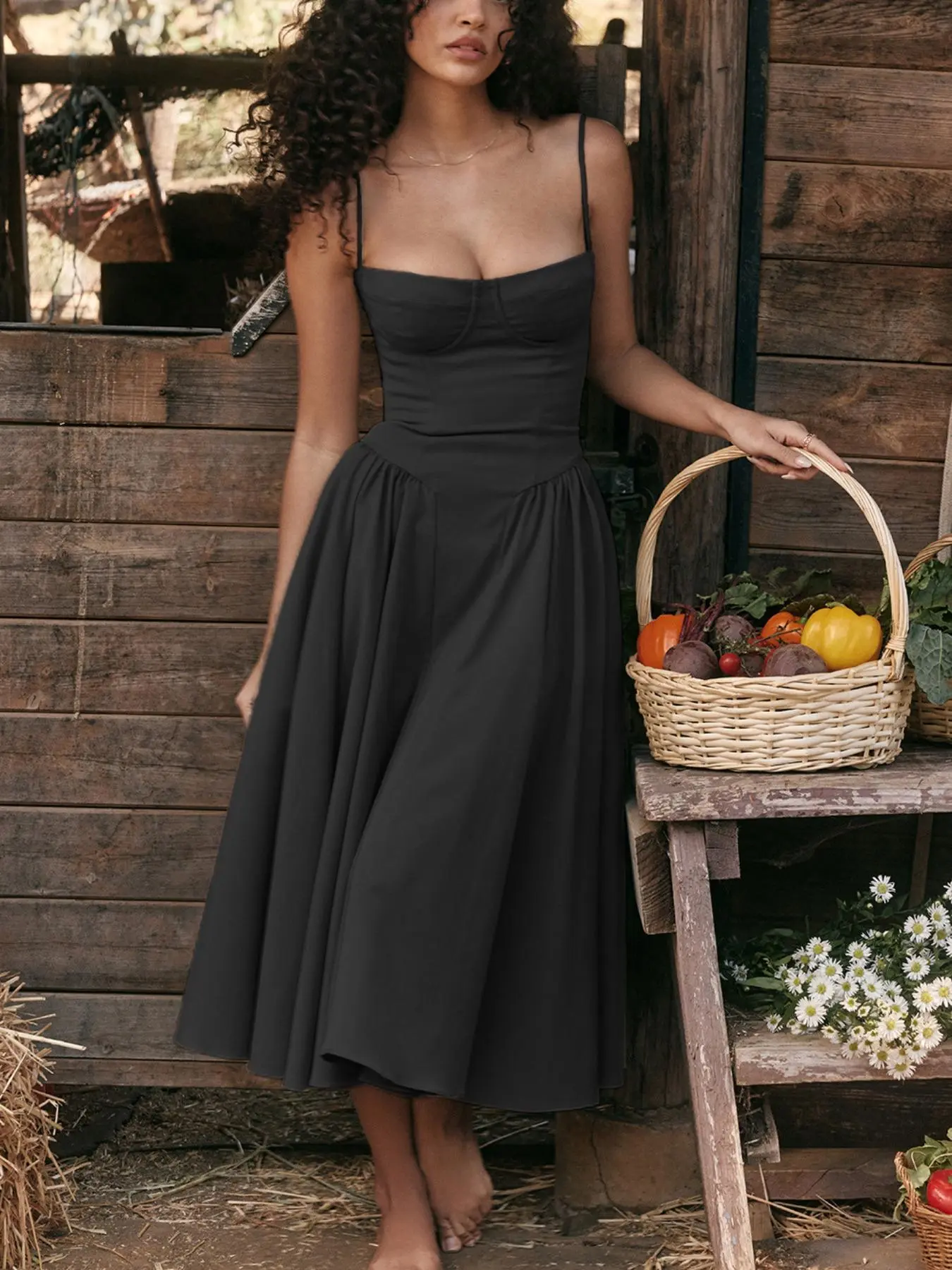 Women's Plain Backless Cami Dress with Zip-Back, Elegant Classy Flattering  Adjustable-Strap Midi Dress for Parties, Holidays and Wedding Guests,  Women's Summer Clothes - TikTok Shop