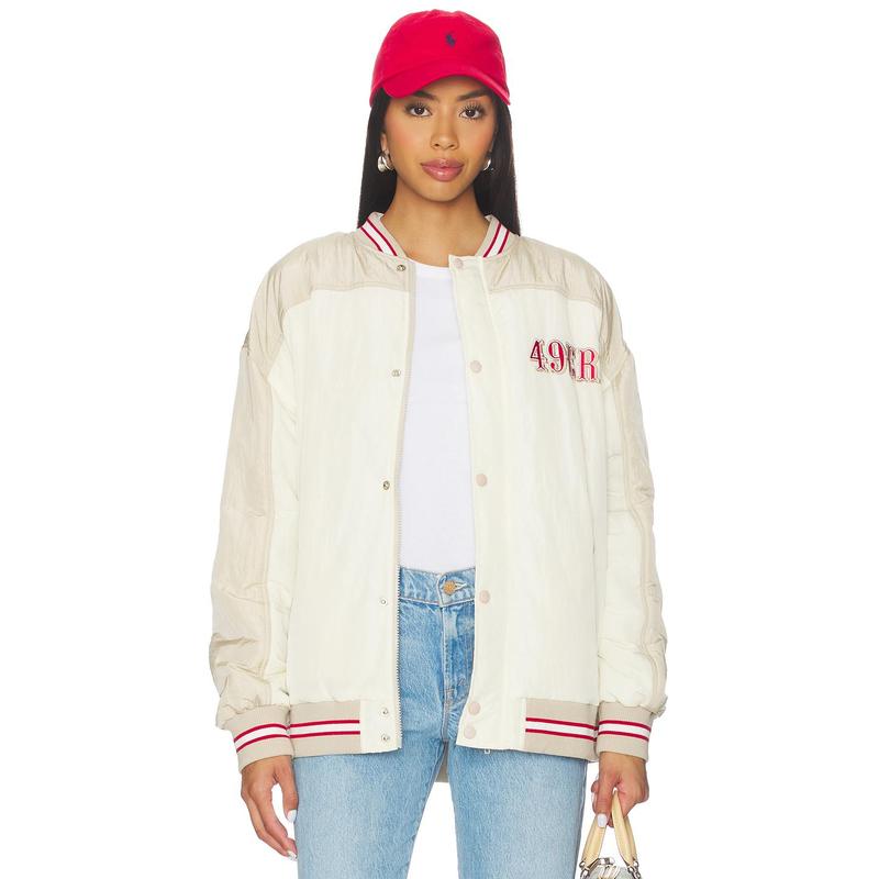 Terez x REVOLVE Miami Heat Double Yoke Bomber in Black & Grey