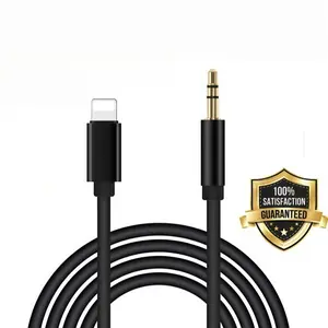For iPhone 7 8 X XR 11 12 13 Pro Max 8 Pin to 3.5mm AUX Audio Car Adapter Cord