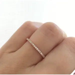 1 mm Rose Gold Full Eternity Band