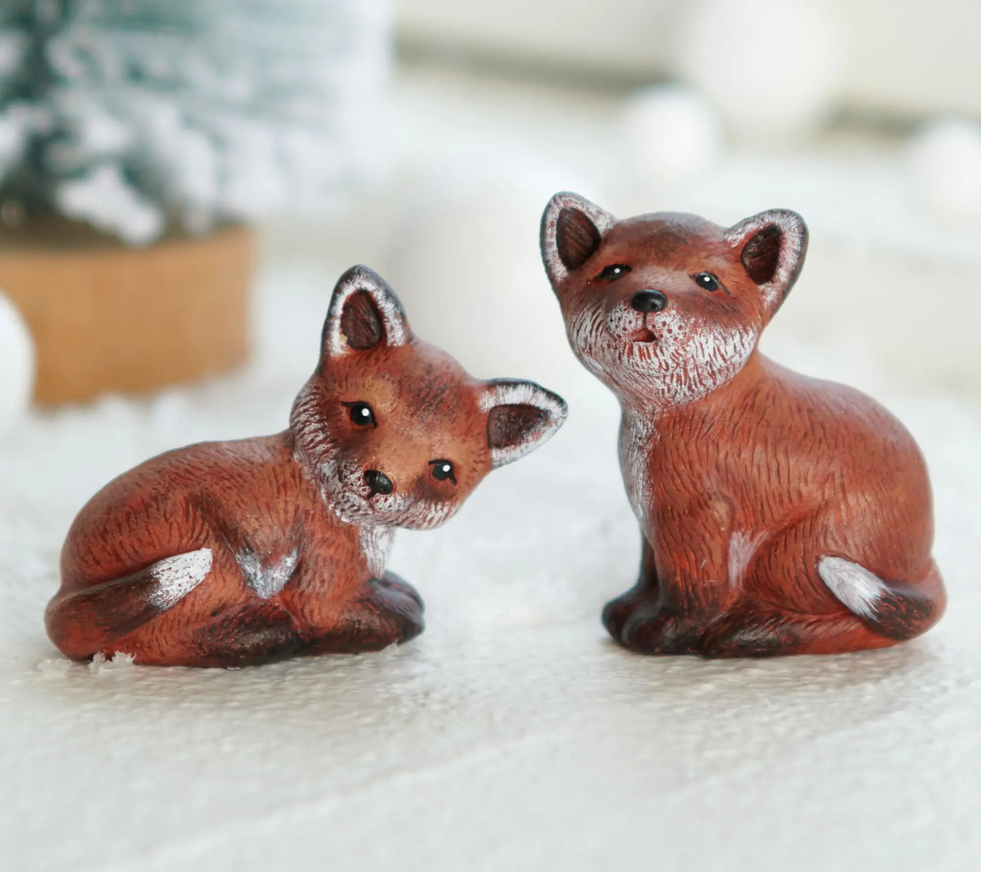 Klarborg Fox Cubs Silla & Pajk Figurines