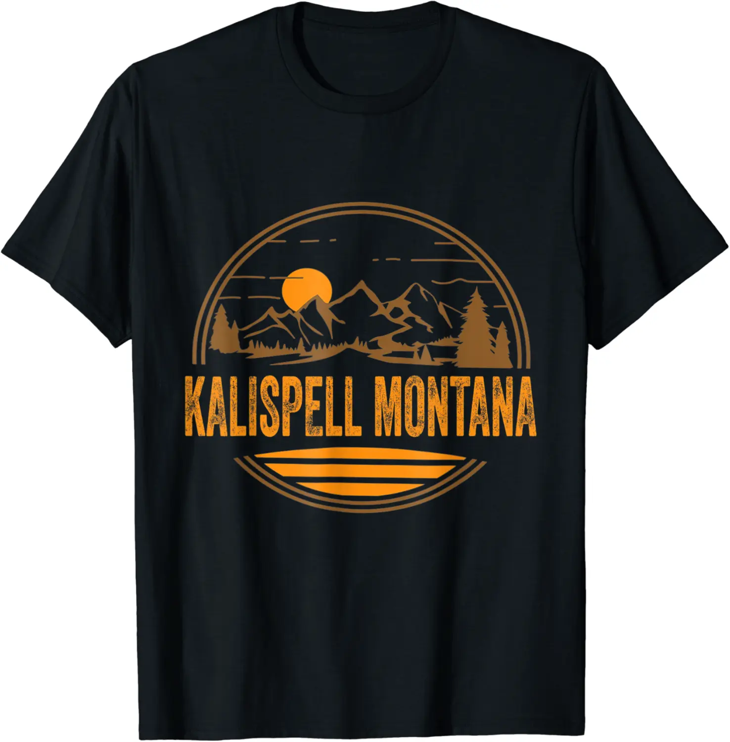 Kalispell, Montana Mountain Hiking Souvenir tee T-Shirt - Sabrinasmitl Shop 59B09942Q5K6