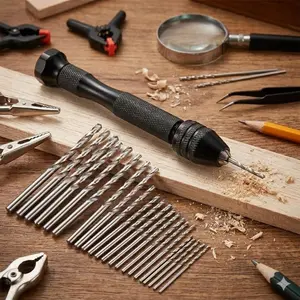 Mini Hand Drill Set 11/26Pcs Aluminum Alloy,Keyless Chuck Precision Tools for Model Making,Jewelry,DIY & Repair.Slip-Resistant Durable Portable Rotary Tool,High Efficiency Accurate Drilling Equipment