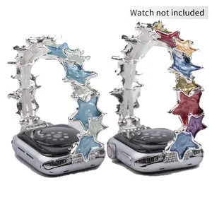 Fashion Watch Band, 1 Count Stainless Steel Watch Band for Women, Replacement Watch Band for iWatch Series 9 8 7 6 5 4 3 2 1 SE Ultra, Smart Watch Accessories, Smart Watch Straps