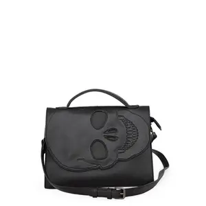 Skull Cut-out Satchel Crossbody Bag