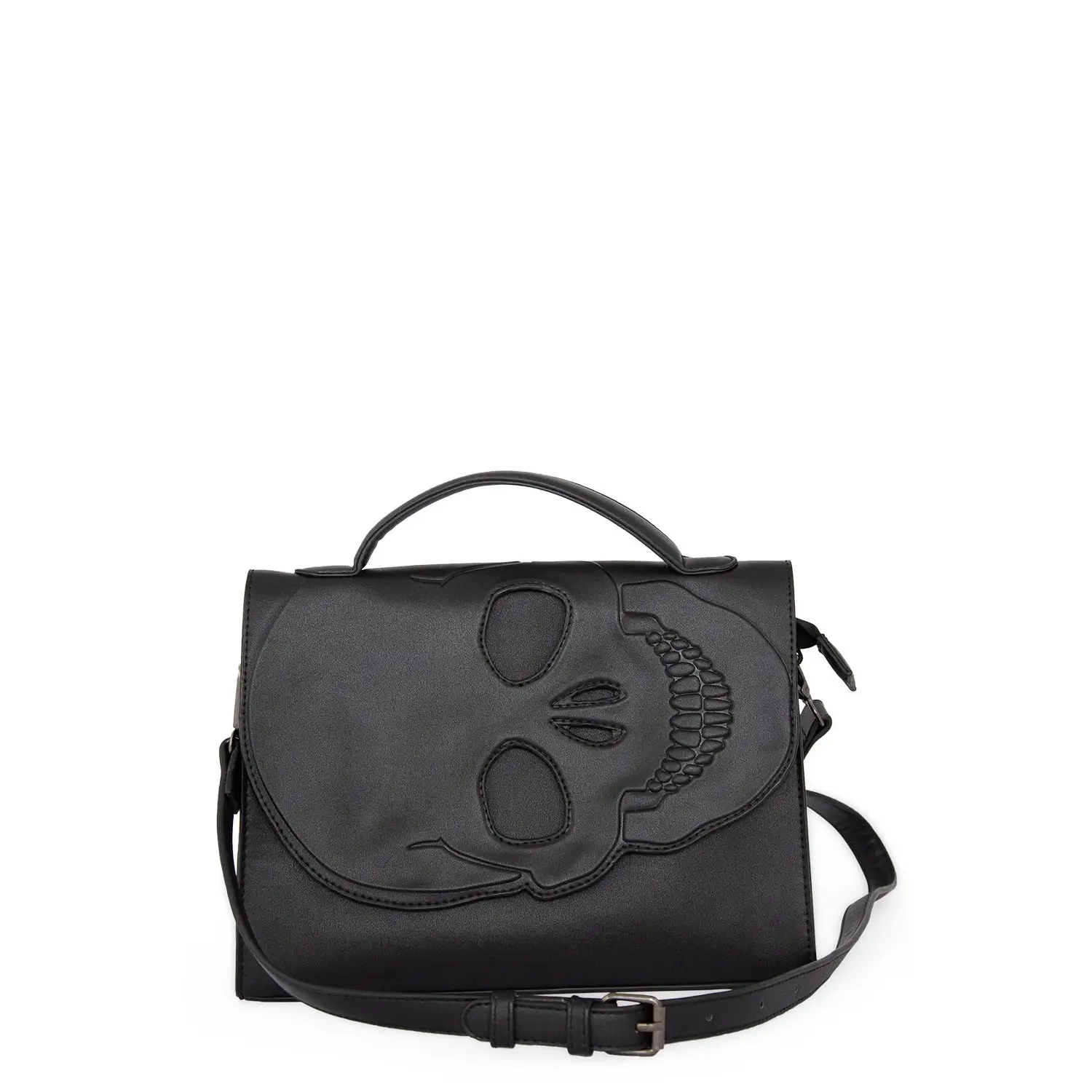 Skull Cut-out Satchel Crossbody Bag