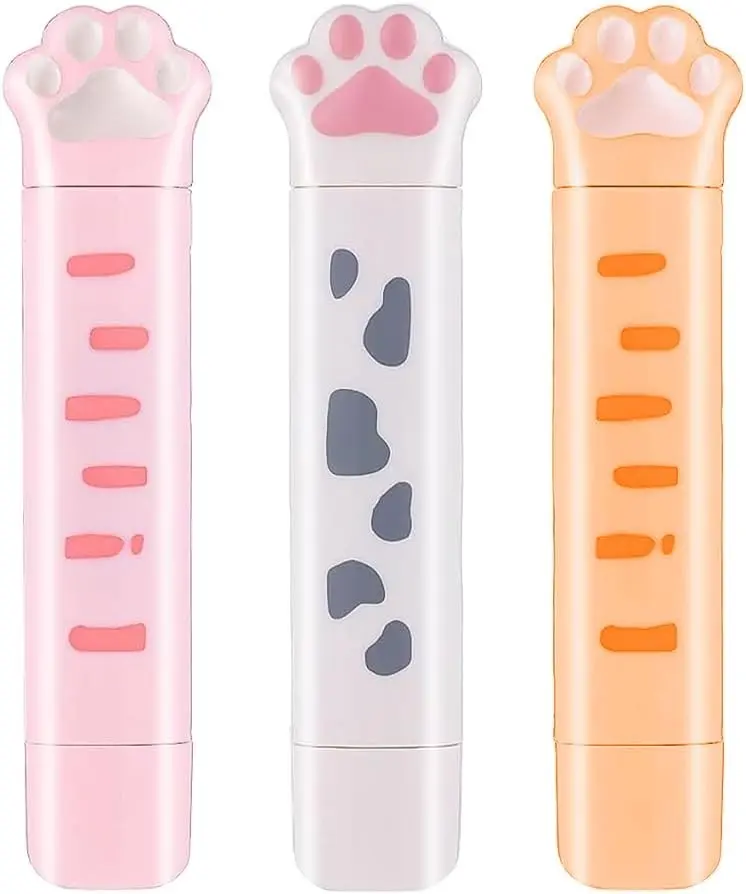 2 in 1 Correction Tape and Double Sided Tape Roller, Cute Quick Dry Japan White correction tape,with Permanent Double Sided Adhesive Tape Roller,for School Office Supplies