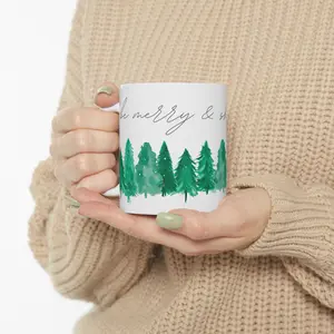 Be Merry & Shine Bright Ceramic Mug, (11oz, 15oz), Christmas Coffee Mug