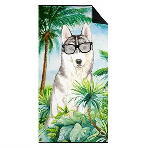 Carolines Treasures  30 x 60 in. Siberian Husky Premium Beach Towel