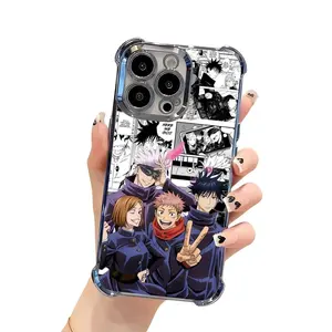 Jujutsu Kaisen anime phone case, compatible with iPhone 13/14/15/16/17, unique design, ideal gift for anime fans and collectors, and perfect choice for cosplayers.