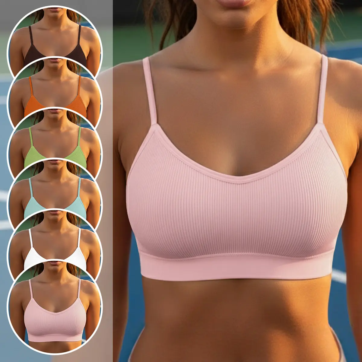 Morelect Women's 3/6-Piece Wireless Smooth Thin-Strap Bralette - Soft Bralette, Bandless Cool Airflow Dry Fit Easy On Everyday Bras, Minimalist Solid Color, Natural Lifting, Lightweight Breathable Sweat-Proof Summer Comfort Fit