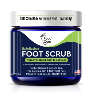 Foot Cure Exfoliating Foot Scrub with Pumice – Smooths Rough Skin & Heels – Softens Cracked Feet – Moisturising Foot Care for Dry Skin
