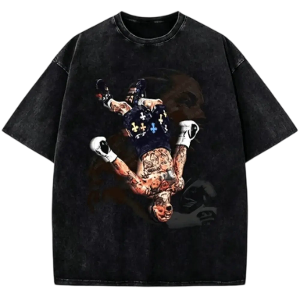 Men's Short-Sleeve Tops, Gervonta "Tank" Davis Boxing World Champion Custom Graphic Menswear T-Shirt