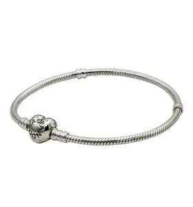 Pandora Moments Silver Bracelet with Heart Clasp 21CM - 590719-21
