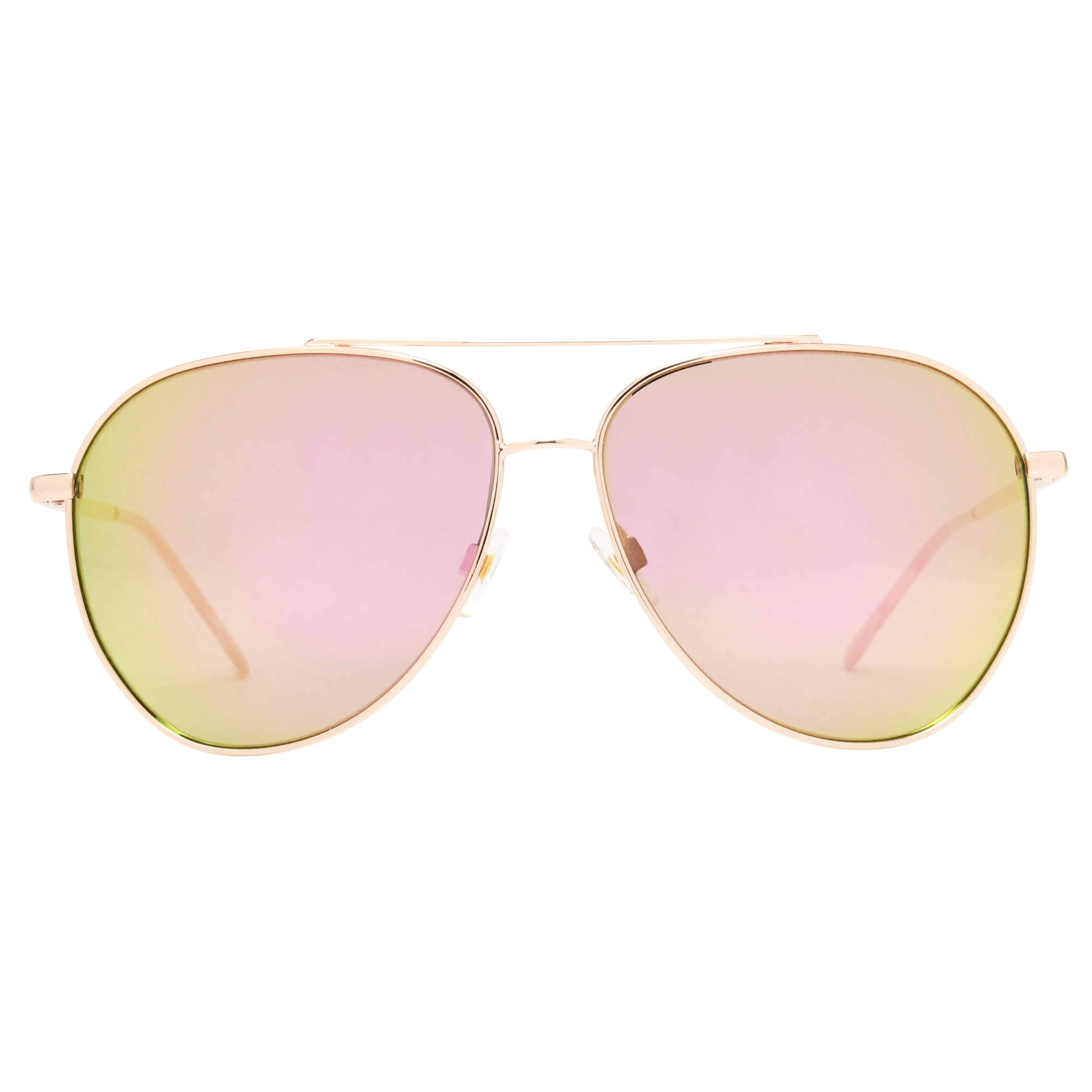 Foster Grant Vibing Aviator Sunglasses for Women, Love Island Collection, High Quality Metal Frame, Scratch-Resistant Mirrored Lenses, 100% UVA-UVB Protection, High Quality Sunglasses, Sunglasses Frames