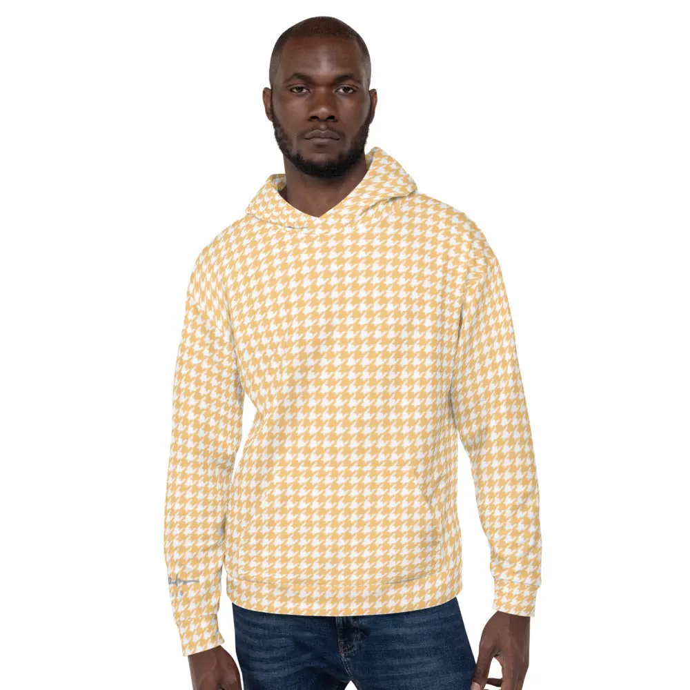 Recycled Unisex Hoodie - Banana Houndstooth - Men