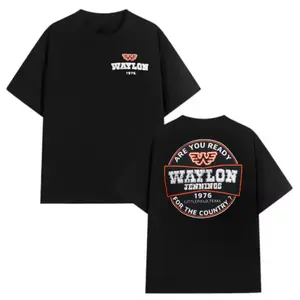 WAYLON JENNINGS Are You Ready 1976 T-Shirt, Unisex Country Music Apparel, 2 Sides Design, Perfect Gift for Fans, Men and Women, Texas Style Tee