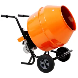 5 CUFT(150L) horizontal portable cement mixer,Wheel Barrow Portable Cement Concrete Mixer 115V-60HZ,orange color , CSA Certificated Wheelbarrow Machine
