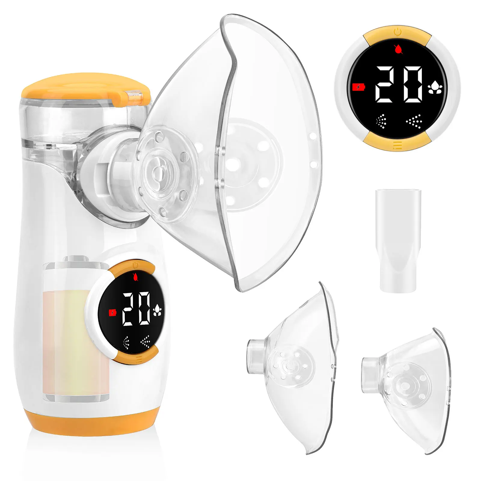 Mesh Nebulizer - Portable Nebulizer for Adults and Kids, Nebulizer Machine with Intuitive LED Interface, Nebulizer for Home and Travel Use